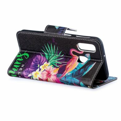 Чехол-книжка Deexe Color Wallet для Samsung Galaxy A40 (А405) - Flamingo and Pineapple