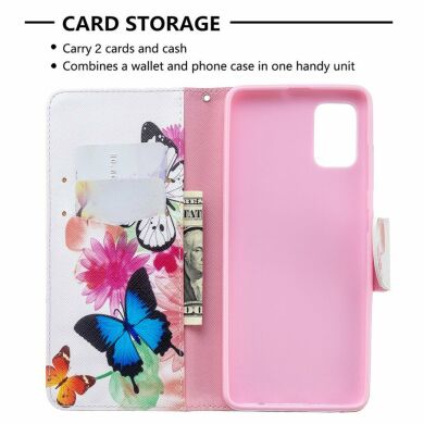 Чехол-книжка Deexe Color Wallet для Samsung Galaxy A51 (А515) - Vivid Butterflies