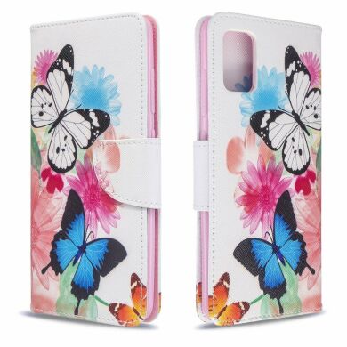 Чехол-книжка Deexe Color Wallet для Samsung Galaxy A51 (А515) - Vivid Butterflies