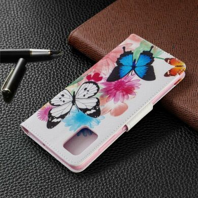 Чехол-книжка Deexe Color Wallet для Samsung Galaxy A51 (А515) - Vivid Butterflies