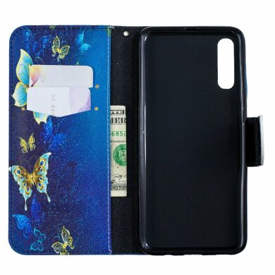 Чохол-книжка Deexe Color Wallet для Samsung Galaxy A70 (A705), Blue Butterflies