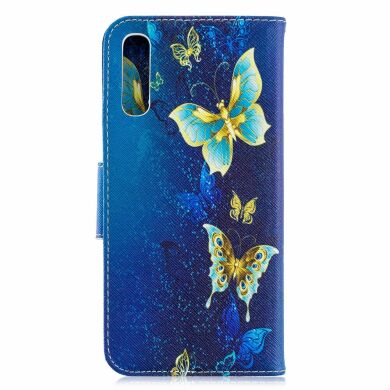 Чохол-книжка Deexe Color Wallet для Samsung Galaxy A70 (A705), Blue Butterflies