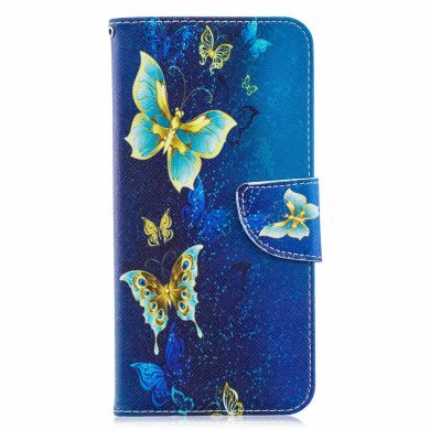 Чохол-книжка Deexe Color Wallet для Samsung Galaxy A70 (A705), Blue Butterflies