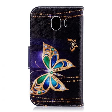 Чехол-книжка Deexe Color Wallet для Samsung Galaxy J4 2018 (J400) - Luxury Butterfly B
