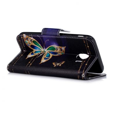 Чехол-книжка Deexe Color Wallet для Samsung Galaxy J4 2018 (J400) - Luxury Butterfly B