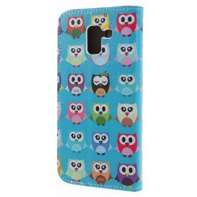 Чехол-книжка Deexe Color Wallet для Samsung Galaxy J6 2018 (J600) - Owl Pattern