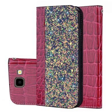 Чохол-книжка Deexe Glittery Crocodile для Samsung Galaxy J4+ (J415), Red