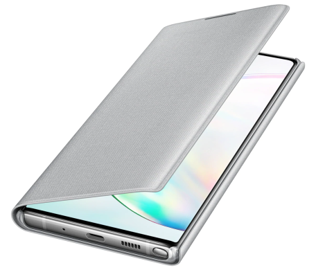 Чехол-книжка LED View Cover для Samsung Galaxy Note 10+ (N975)	 EF-NN975PSEGRU - Silver