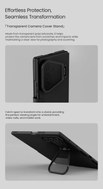 Чохол-книжка NILLKIN Qin Prop Silicone Leather Case для Samsung Galaxy Fold 8 Ultra - Black