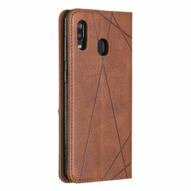Чехол UniCase Geometric Pattern для Samsung Galaxy A20 (A205) / A30 (A305) - Coffee