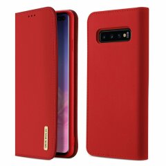 Кожаный чехол DUX DUCIS Wish Series для Samsung Galaxy S10 Plus (G975) - Red