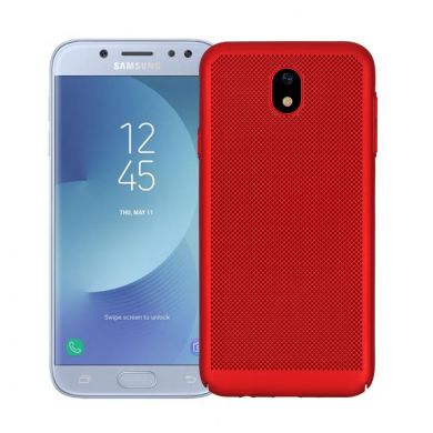 Пластиковий чохол Deexe Mesh Case для Samsung Galaxy J5 2017 (J530), Червоний