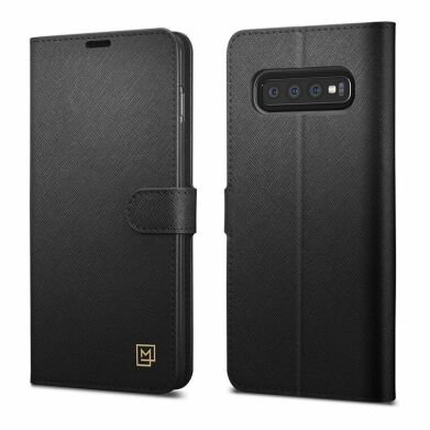 Пластиковий чохол Spigen (SGP) La Manon Wallet Saffiano для Samsung Galaxy S10 (G973) - Black