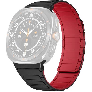 Ремінець Deexe Flexible Fit для Samsung Galaxy Watch Ultra (47mm) / Ultra (2025) - Red / Black