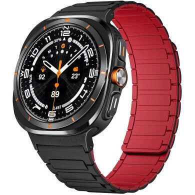 Ремінець Deexe Flexible Fit для Samsung Galaxy Watch Ultra (47mm) / Ultra (2025) - Red / Black
