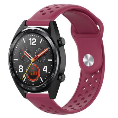 Ремешок Deexe Holes Strap для Samsung Galaxy Gear S3 - Wine Red