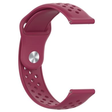 Ремешок Deexe Holes Strap для Samsung Galaxy Gear S3 - Wine Red