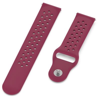 Ремешок Deexe Holes Strap для Samsung Galaxy Gear S3 - Wine Red