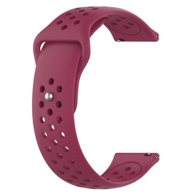 Ремешок Deexe Holes Strap для Samsung Galaxy Gear S3 - Wine Red