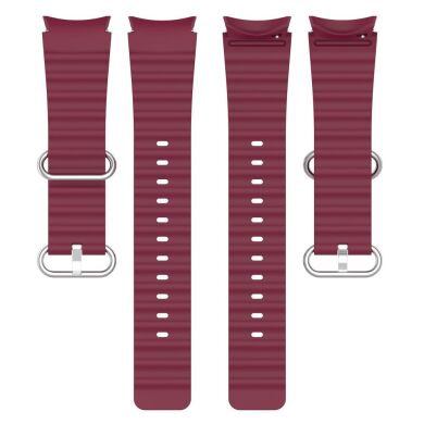 Ремінець Deexe Ocean Strap для Samsung Galaxy Watch 4 / 5 / 6 / 7 / FE (40mm) - Wine Red