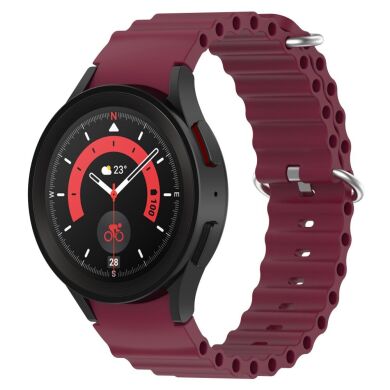 Ремінець Deexe Ocean Strap для Samsung Galaxy Watch 4 / 5 / 6 / 7 / FE (40mm) - Wine Red