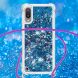Силиконовая накладка Deexe Liquid Glitter with Strap для Samsung Galaxy A02 (A022) - Blue Hearts. Фото 4 из 6