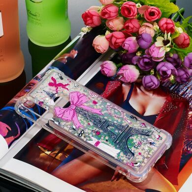 Силіконовий (TPU) чохол Deexe Fashion Glitter для Samsung Galaxy A20s (A207), Eiffel Tower with Bowknot