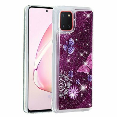 Силіконовий (TPU) чохол Deexe Fashion Glitter для Samsung Galaxy Note 10 Lite (N770) - Butterflies