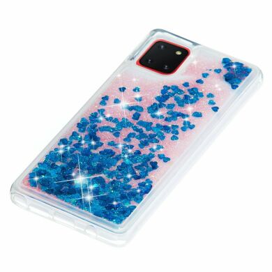 Силіконовий (TPU) чохол Deexe Liquid Glitter для Samsung Galaxy Note 10 Lite (N770) - Blue