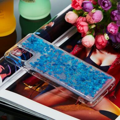 Силіконовий (TPU) чохол Deexe Liquid Glitter для Samsung Galaxy Note 10 Lite (N770) - Blue