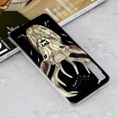 Силиконовый (TPU) чехол Deexe LumiCase для Samsung Galaxy A7 2018 (A750) - Elk Luminous TPU