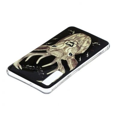 Силиконовый (TPU) чехол Deexe LumiCase для Samsung Galaxy A7 2018 (A750) - Elk Luminous TPU