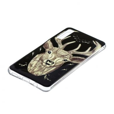 Силиконовый (TPU) чехол Deexe LumiCase для Samsung Galaxy A7 2018 (A750) - Elk Luminous TPU