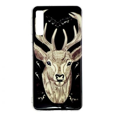 Силиконовый (TPU) чехол Deexe LumiCase для Samsung Galaxy A7 2018 (A750) - Elk Luminous TPU