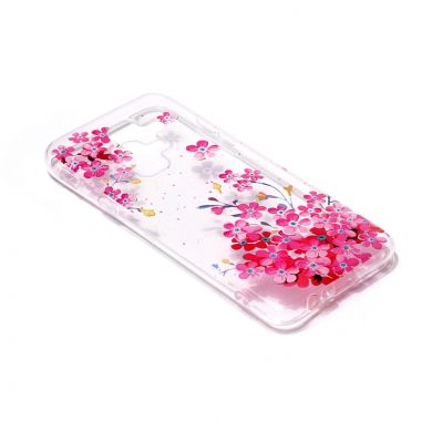Силіконовий (TPU) чохол Deexe Pretty Glossy для Samsung Galaxy A6 2018 (A600) - Pink Flower