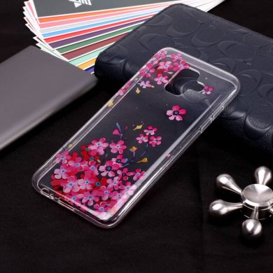 Силіконовий (TPU) чохол Deexe Pretty Glossy для Samsung Galaxy A6 2018 (A600) - Pink Flower
