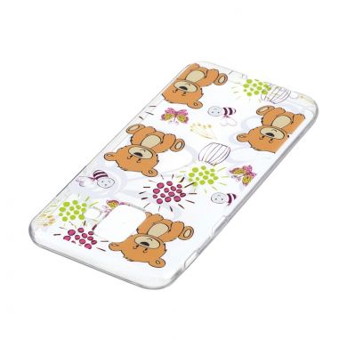 Силиконовый (TPU) чехол Deexe Pretty Glossy для Samsung Galaxy A6 2018 (A600) - Cute Bear