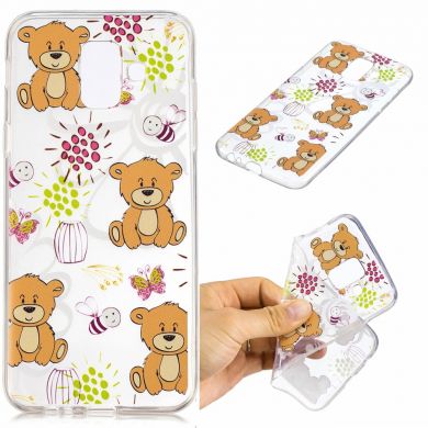 Силиконовый (TPU) чехол Deexe Pretty Glossy для Samsung Galaxy A6 2018 (A600) - Cute Bear