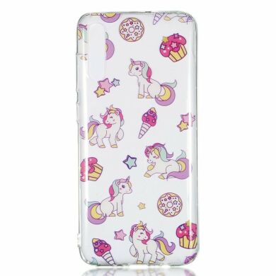 Силіконовий (TPU) чохол Deexe Pretty Glossy для Samsung Galaxy A70 (A705) - Unicorn