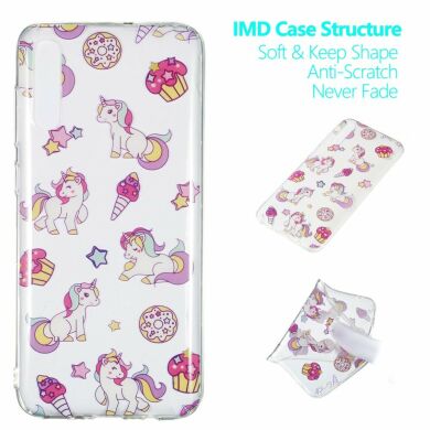 Силіконовий (TPU) чохол Deexe Pretty Glossy для Samsung Galaxy A70 (A705) - Unicorn