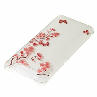 Силіконовий (TPU) чохол Deexe Pretty Glossy для Samsung Galaxy A80 (A805) - Red Flowers