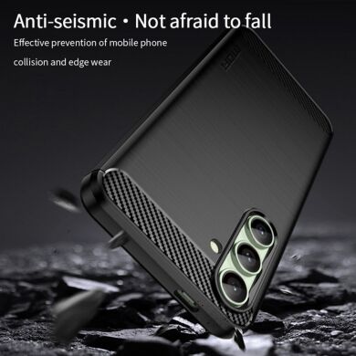 Силиконовый (TPU) чехол MOFI Carbon Fiber для Samsung Galaxy S24 FE (S721) - Black