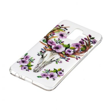 Силіконовий (TPU) Deexe LumiCase для Samsung Galaxy J8 2018 (J810), Flowered Elk