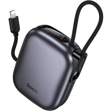 Внешний аккумулятор HOCO Q49 Peak PD20W (10000mAh) + кабель Type-C + Lightning - Metal Gray