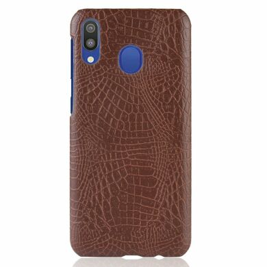 Защитный чехол Deexe Croco Style для Samsung Galaxy A40 (А405) - Brown