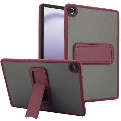 Захисний чохол Deexe Crystal Kickstand для Samsung Galaxy Tab A11 Plus (X230/236) - Wine Red