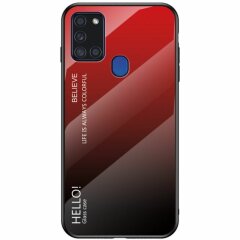 Захисний чохол Deexe Gradient Color для Samsung Galaxy A21s (A217) - Red / Black
