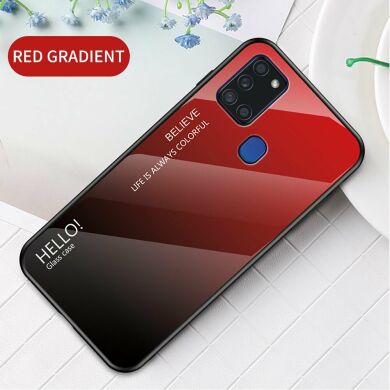 Защитный чехол Deexe Gradient Color для Samsung Galaxy A21s (A217) - Red / Black