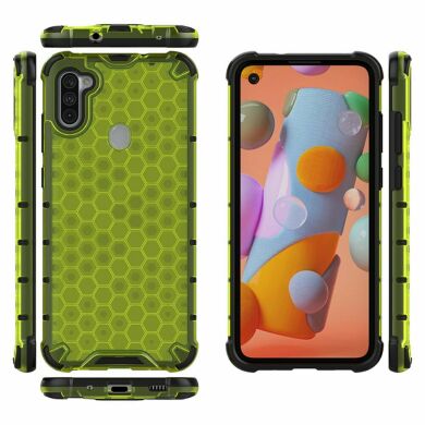 Защитный чехол Deexe Honeycomb Series для Samsung Galaxy A11 (A115) - Green