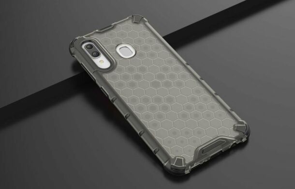 Защитный чехол Deexe Honeycomb Series для Samsung Galaxy A30 (A305) / A20 (A205) - Black